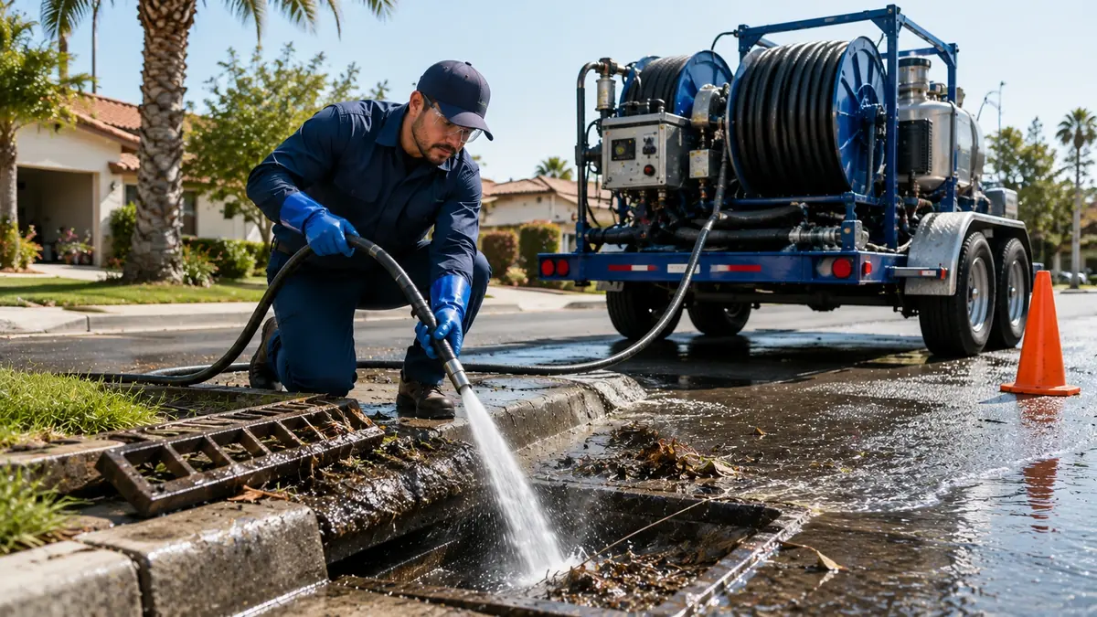 Storm Drain Hydro Jet Cleaning in Lake Elsinore